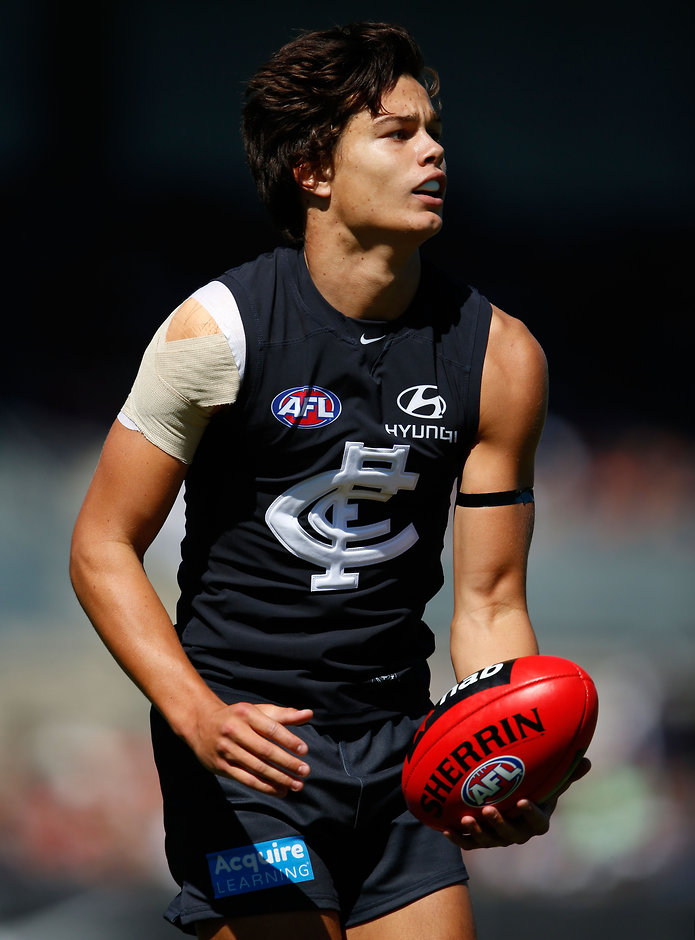 AFL 2016 NAB Challenge - Carlton v Essendon Jack Silvagni impressed with three goals on Friday - ${keywords}